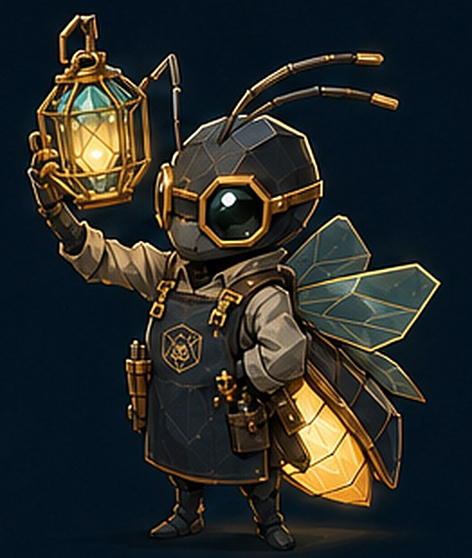 Glim raising his lantern for a closer look